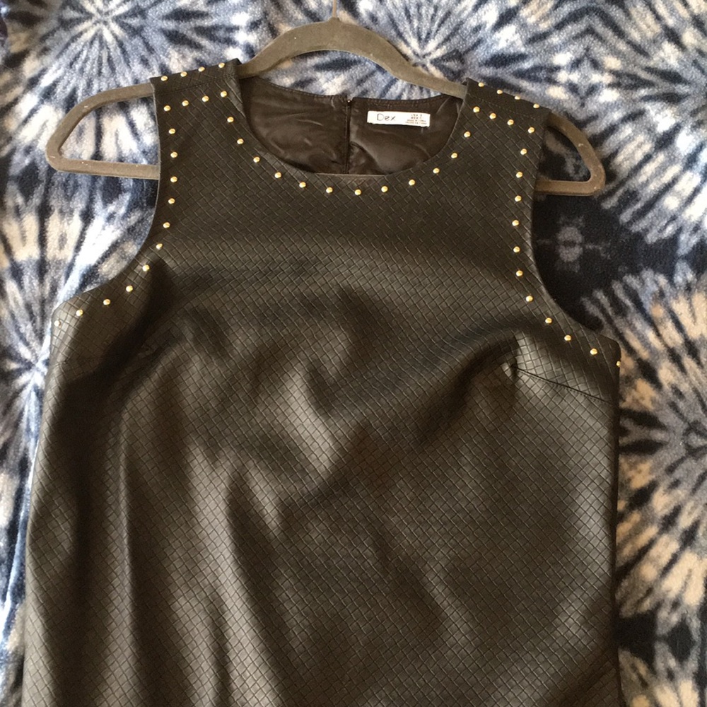 Dex leather dress